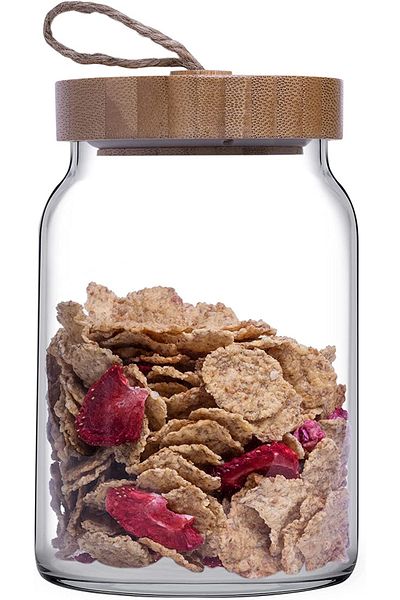 Paşabahçe 1 Woody Bamboo Jar with Lid 860cc