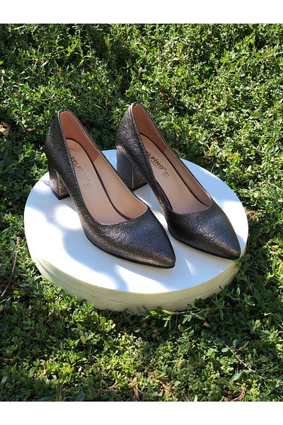 KAFKASLAR Thick Heeled Medium Stiletto Shoes