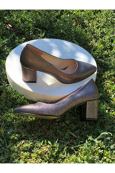 KAFKASLAR Thick Heeled Medium Stiletto Shoes