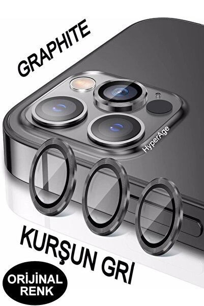 HyperAge Iphone 13 Pro Max & 13 Pro Uyumlu Alüminyum 9h Kamera Lens Koruyucu ...
