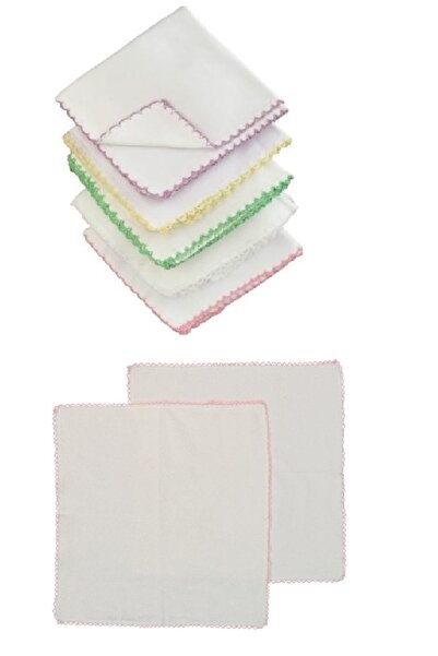 Ekebaby 100% Cotton 10-Piece Double Sided Colored Corner Baby Mouth Wipes (28...