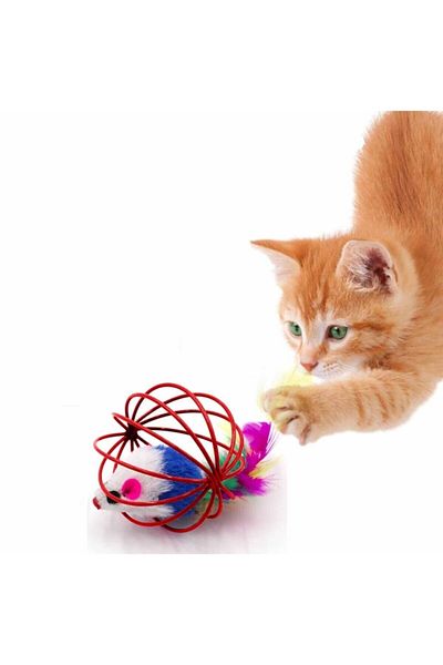 Maxisol Ans Wire Ball Cat Toy with Mouse