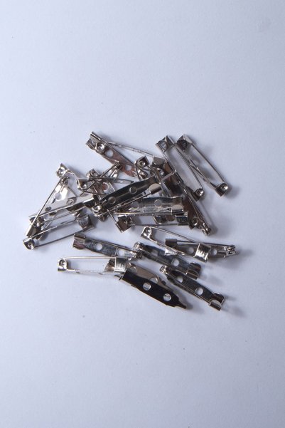 Eskişehir hobi sanat 25 Pieces Brooch Pins 2.5 Cm (25mm) Nickel Plated