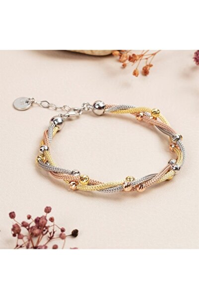 Takıfest Kadın Üçlü Burma Toplu Gümüş Dorika Bileklik