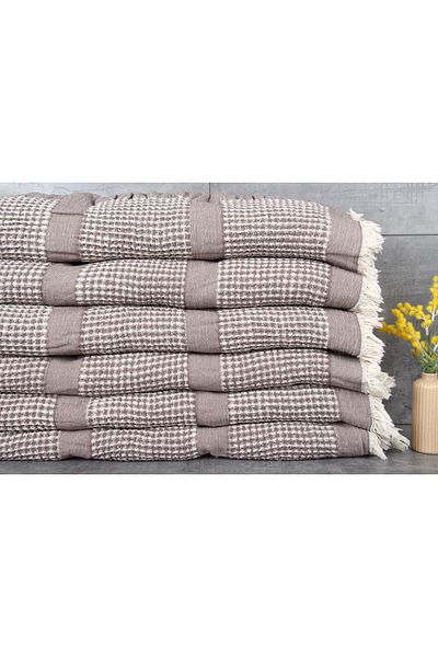 Kayra Export Pique Brown 200x220 Cm Cotton Pique Decorative Blanket