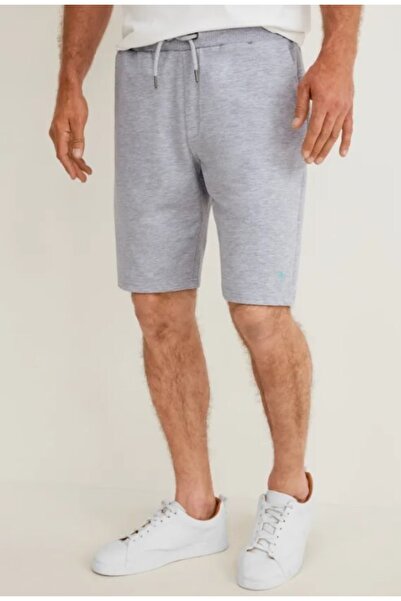 Kübra Tekstil Palmiye Desenli Erkek Sweatshirt Kumaş Şort