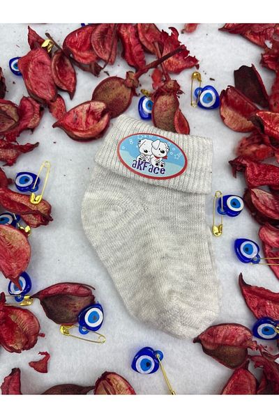 Akface 6x Organic 100% Cotton Karmelange Baby Socks 0-6 Months