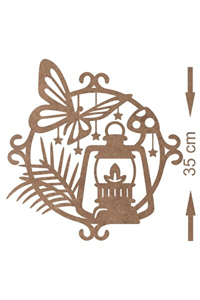 STENCİLTASARIM Ham Ahşap, Boyanabilir Kapı Süsü, Dekoratif Obje, Lazer Kesim