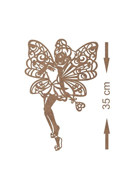 STENCİLTASARIM Lazer Kesim, Ham Ahşap, Boyanabilir Dekofratif Obje C123 Peri ...