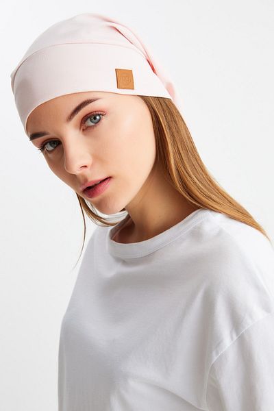 Butikgiz Women's 4-Season Cotton, Flexible, Ultra Soft, Lightweight, Anti-Sweat, Combed Cotton Hat with Rope Detail