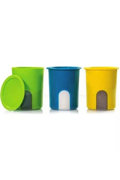 Tupperware 3-Piece Open Eye Vacuum Storage Set - Tapperwre