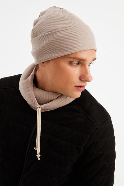 Butikgiz Men's Fisherman Style Cotton Camisole, Anti-Sweat, Ultra Light, Soft Beret Neck Collar Set