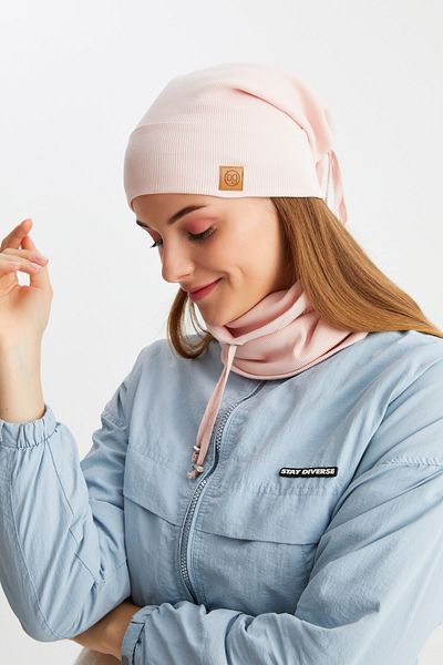 Butikgiz 3 in One Fisherman Style Beret + String Beret + Neck Collar Lightweight, 100% Cotton Winter Set