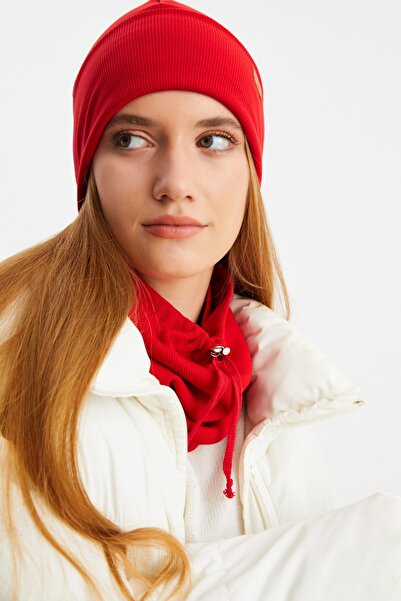 Butikgiz 3 in One Fisherman Style Beret + String Beret + Neck Collar Lightweight, 100% Cotton Winter Set