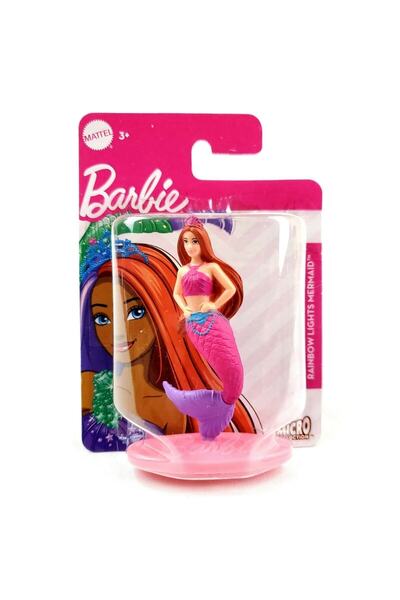 Barbie Mini Figürler Rainbow Lights Mermaid Mikro Koleksiyon Mini 5cm