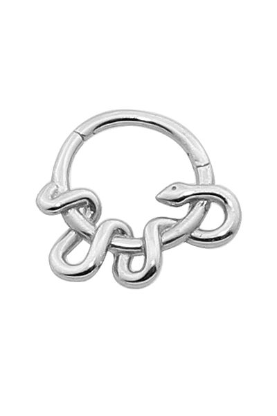 Dianora Piercing ثقب دائري من الذهب الأبيض على شكل ثعبان