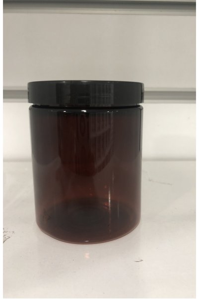 toptancam 300 Cc Amber Color Plastic Cream Jar 25 Pieces