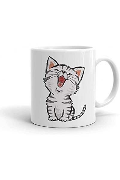 Hamiki Cute Tiny Cat Ceramic Imported Porcelain Ceramic Mug Cup