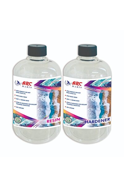 ARCMARİN KİMYA VE DENİZCİLİK HIRDAVAT Arc Art Resin-sanatsal Ultra Şeffaf Epoxy Reçine 1 Kg Kıt