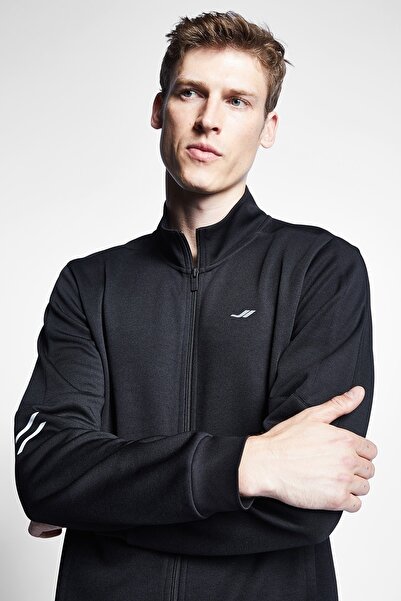 Lescon Siyah Erkek Fermuarlı Sweatshirt 22s-1247-22n