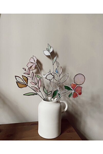 STUDIO SOI CANDLE&MORE Vitray Çiçek Buketi Seti (vazo Ile)