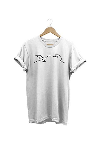 WİDİ Linija Štampano bela T-shirt