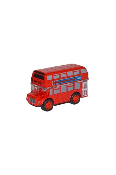 Kızılkaya Oyuncak Mstz Pull Drop Double Decker Bus 8 cm - 5319-12 Zncm