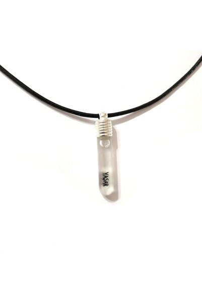 Selderesi Pirinç Kolye Çubuk Modeli - Pirince Isim Yazılı Cam Kolye