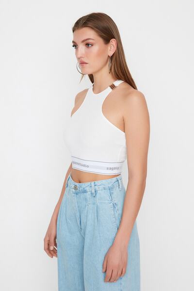 Trendyol Collection Sagaza Studio White Orme Бюстьє з металу Детальна інформація TPRSS22BS00019