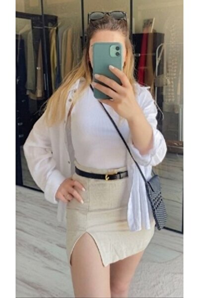 Livize Hakiki Deri Sarı Kadın Kemer En 2cm