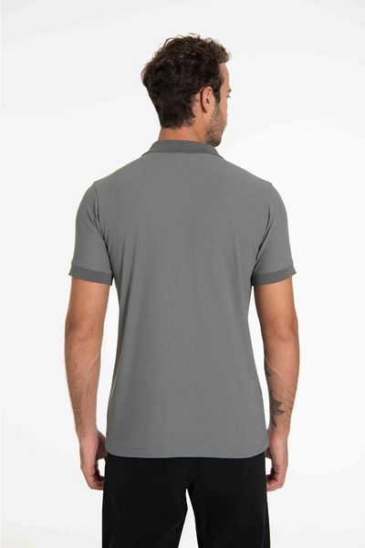 2AS Ανδρικό μπλουζάκι Polo Neck Λευκό - Κοντό μανίκι, Teal Tea0404