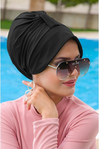 Aişe tesettür Siyah Deniz Şapkası