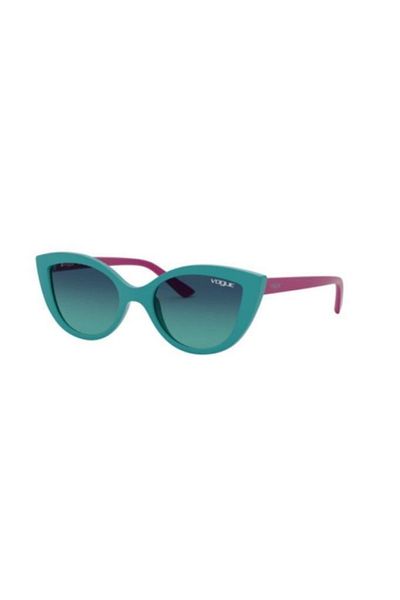 Vogue Vj200327744S46 Children's Sunglasses Blue Framed Smoke Lens Cat Eye Model Uv400
