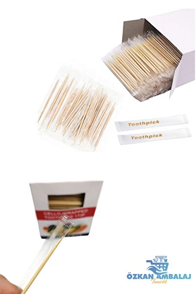 Özkan Ambalaj Temizlik أعواد أسنان جيلاتينية في أكياس 500 × 2 عبوة 1000 قطعة