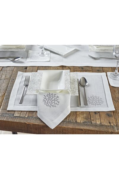 caka home design 2'li Amerikan Servis Coral ( Gri )