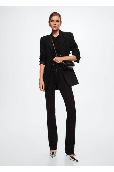 MANGO Woman Tie Detailed Trousers