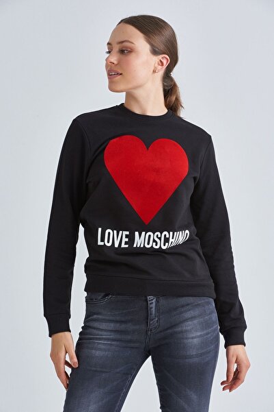 Love Moschino Kadın Logolu Sweatshirt