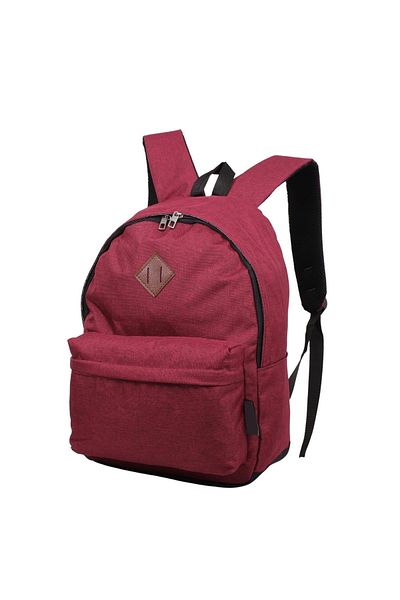 Bagacar 130 Rucsac de zi cu zi pentru școală, roșu claret, negru