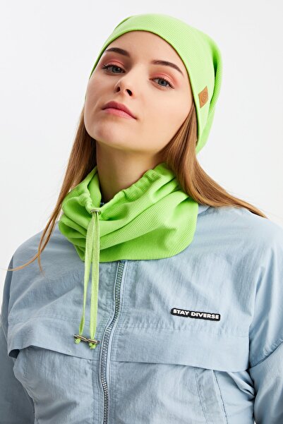 Butikgiz 3 in One Fisherman Style Beret + String Beret + Neck Collar Lightweight, 100% Cotton Winter Set