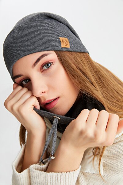 Butikgiz 3 in One Fisherman Style Beret + String Beret + Neck Collar Lightweight, 100% Cotton Winter Set