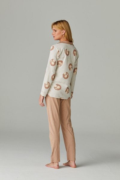 Feyza Pijama Σετ γυναικείες πιτζάμες Goldie Buttoned