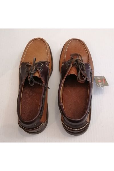 PEDRO CAMINO WEEKEND Unisex Genuine Leather Burnt Tan Brown Combination Lace-up Casual Shoes