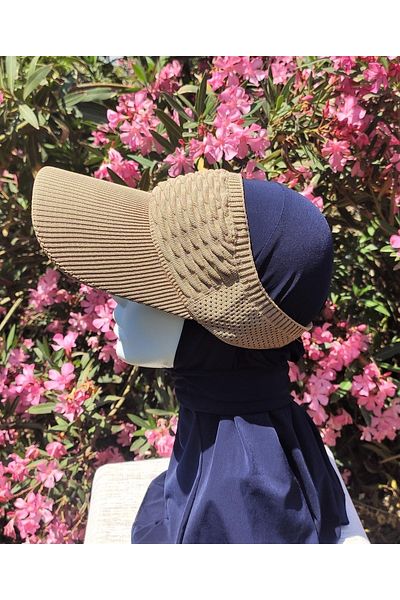 Feraşet Çanta&Bijuteri Visor Hat, Brim, Knitted Fabric, Flexible Visor Hat, Cap