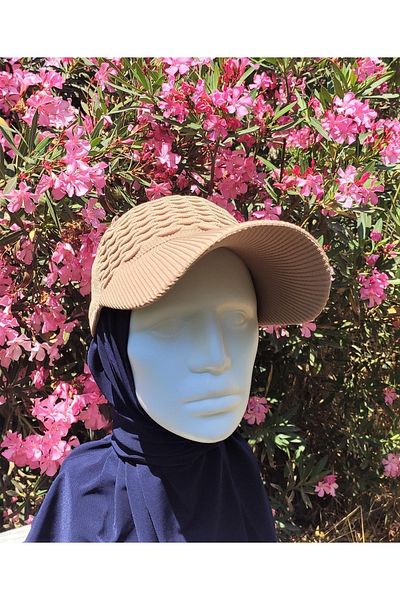 Feraşet Çanta&Bijuteri Visor Hat, Brim, Knitted Fabric, Flexible Visor Hat, Cap