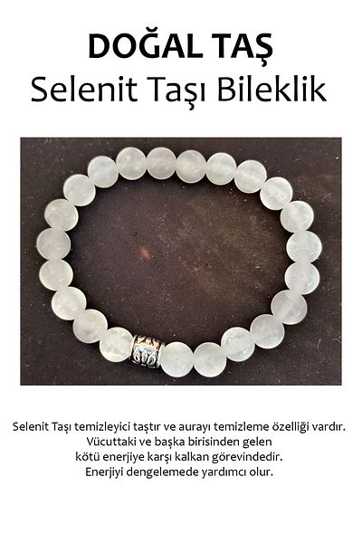 REMSATİC سوار من الحجر الطبيعي الأصلي - حجر السيلينيت (سيلينيت)