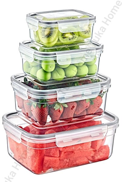 Tuka Home 4'lü Süper Sızdırmaz Saklama Kabı Set