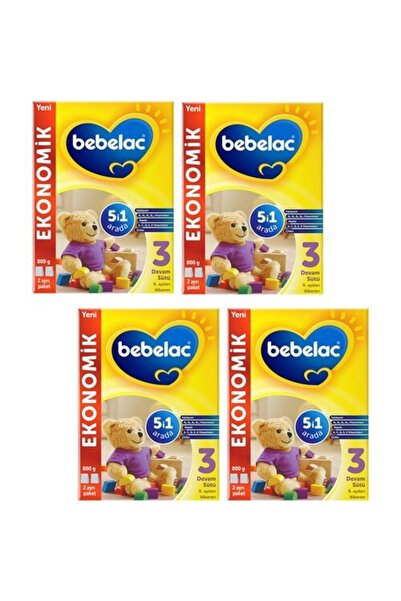 Bebelac 3 Devam Sütü 800 Gr 4 Adet