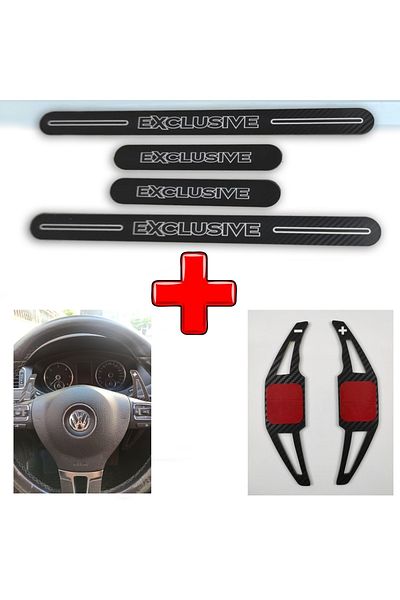 Lazer Store Volkswagen Passat B7 Compatible Carbon Door Sill + F1 Flap