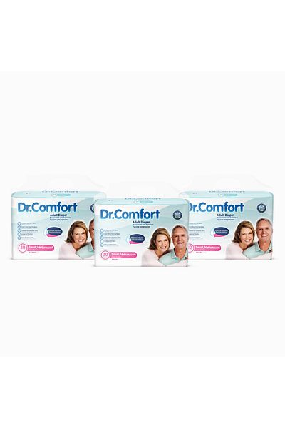 Dr.Comfort Adult Waist Tie Patient Diapers Small 3 Packs of 30 90 Pieces