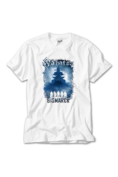 Z zepplin تيشيرت ساباتون بيسمارك الأبيض